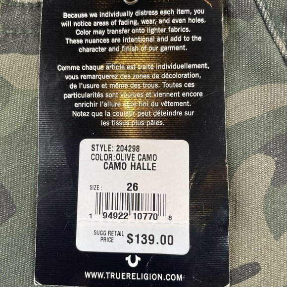 True Religion Women's Halle Camo Skinny Jeans - Picture 15 of 15
